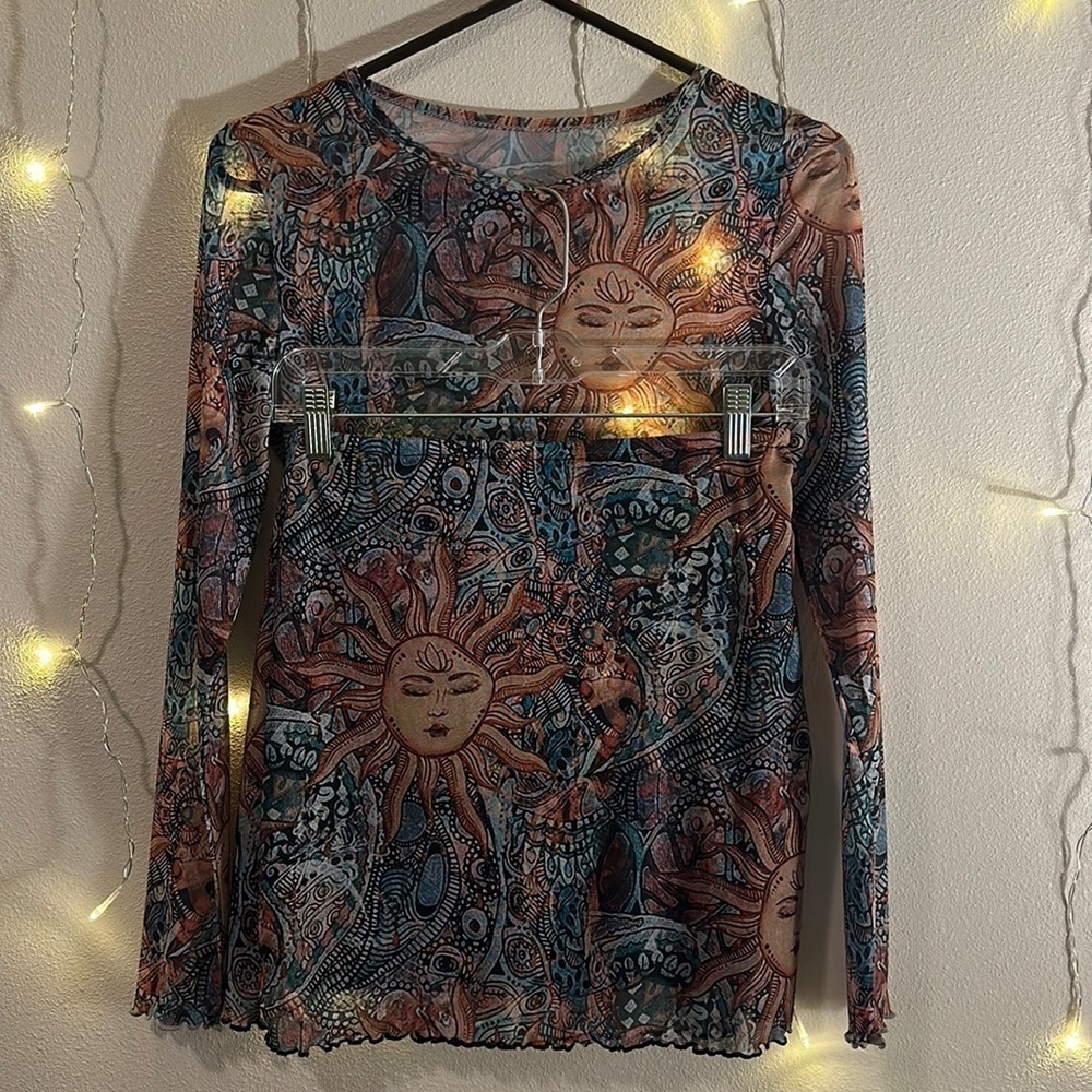 Urban Outfitters Multicolor Sun and Moon Top